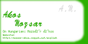 akos mozsar business card